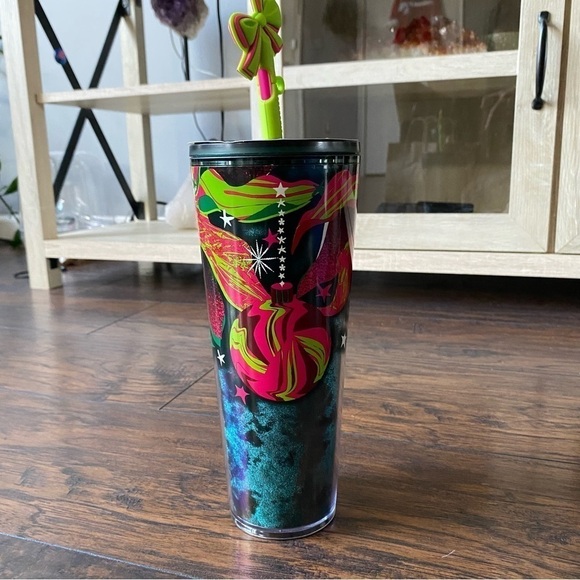 Starbucks Christmas 2023 Velvet Tumbler with Straw Topper - Picture 1 of 7